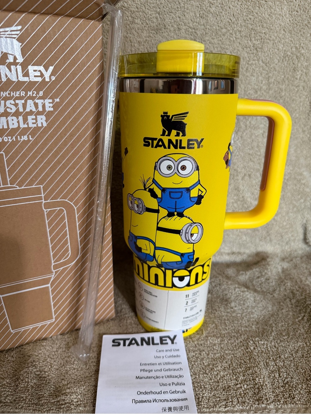 Stanley Yellow Minions Insulated Travel Mug with Handle